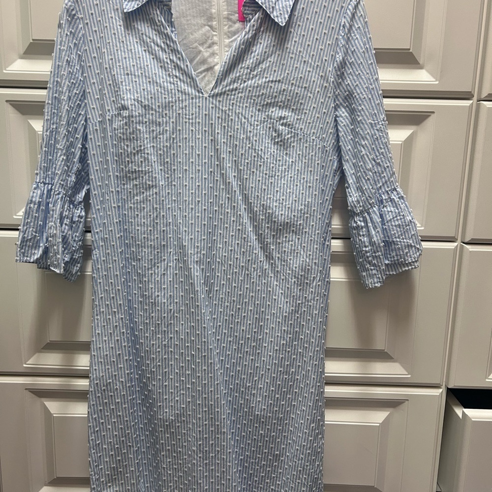 Lilly Pulitzer Light Blue Striped Mini Dress